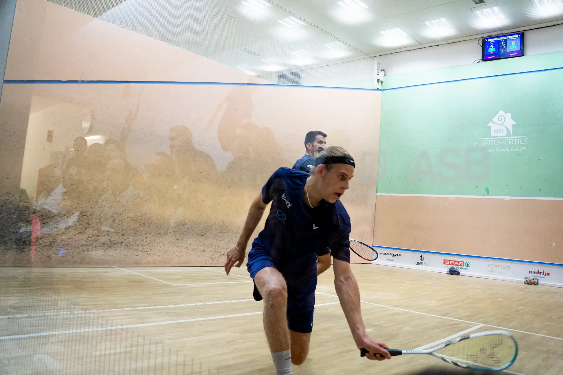 Foto jogo de squash